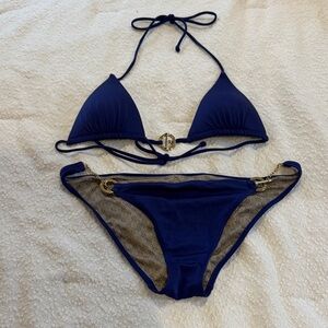 Victoria's chain bikini set bottoms M, top XS